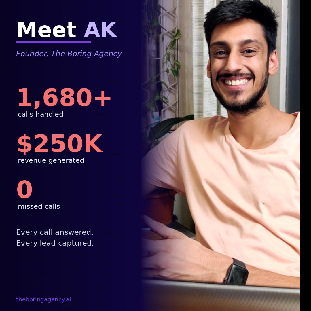 AK, founder of The Boring Agency